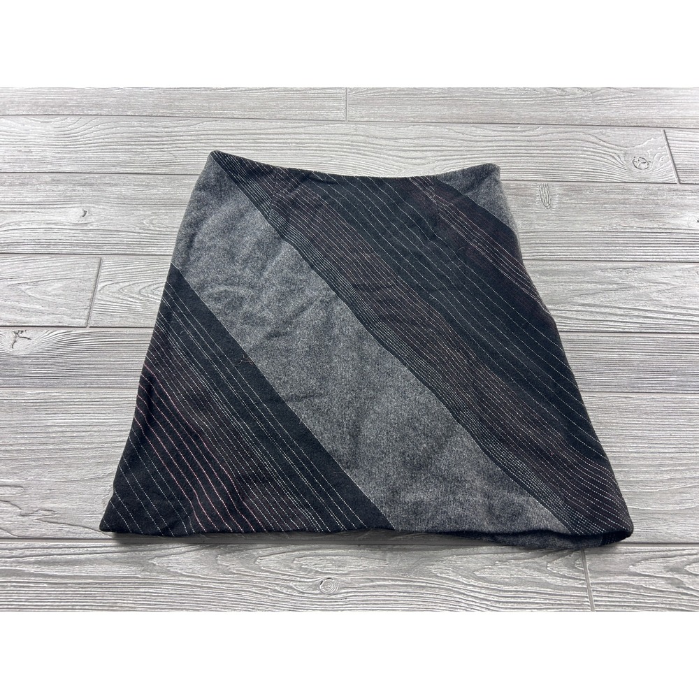 A. Giannetti Italian Wool Blend Pinstripe Mini Skirt Grey Black Size 10 758449